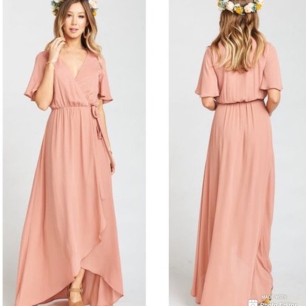 Show me your mumu Sophia Wrap Dress S rustic mauve
